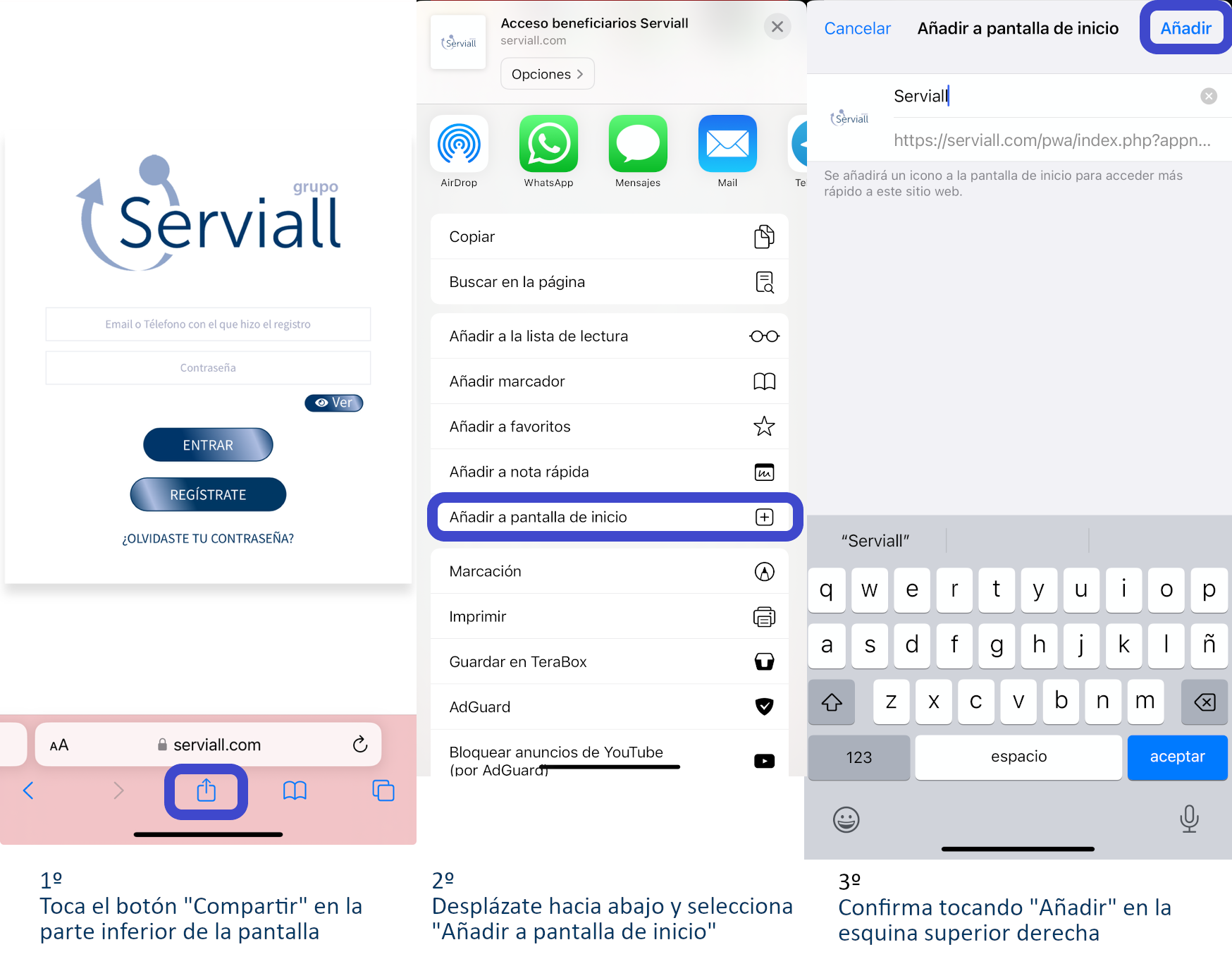 Guía de Instalación en Safari